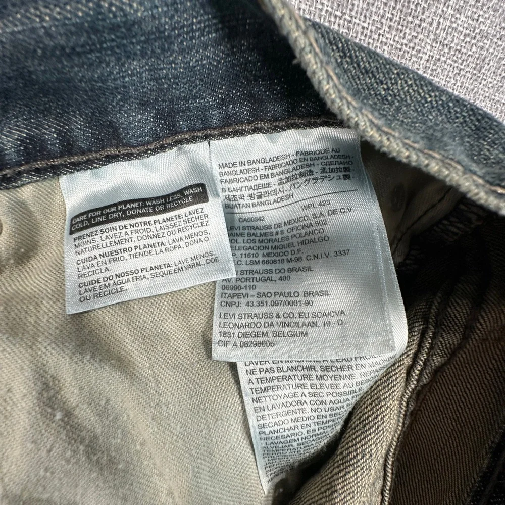 Levis 514 Straight Fit Jeans Mens 36x32 (Fits as 35x32) Blue Medium Wash Denim